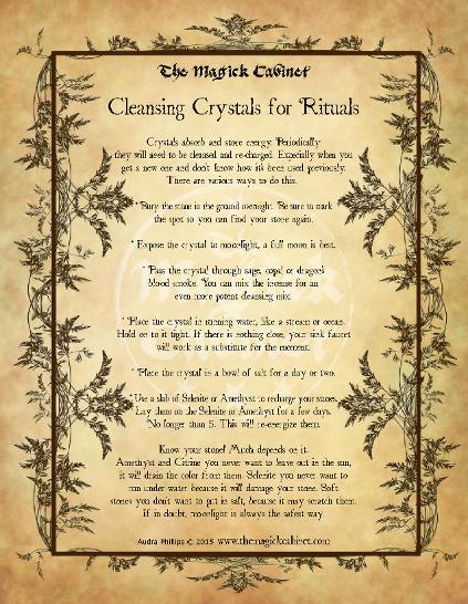 Cleansing Crystals for Rituals from The Magick Cabinet Book of Shadows full of spells and rituals for your own personal use. Blessed Be Witches. Cleansing Crystals, Metaphysical Crystals, Witch Crystals